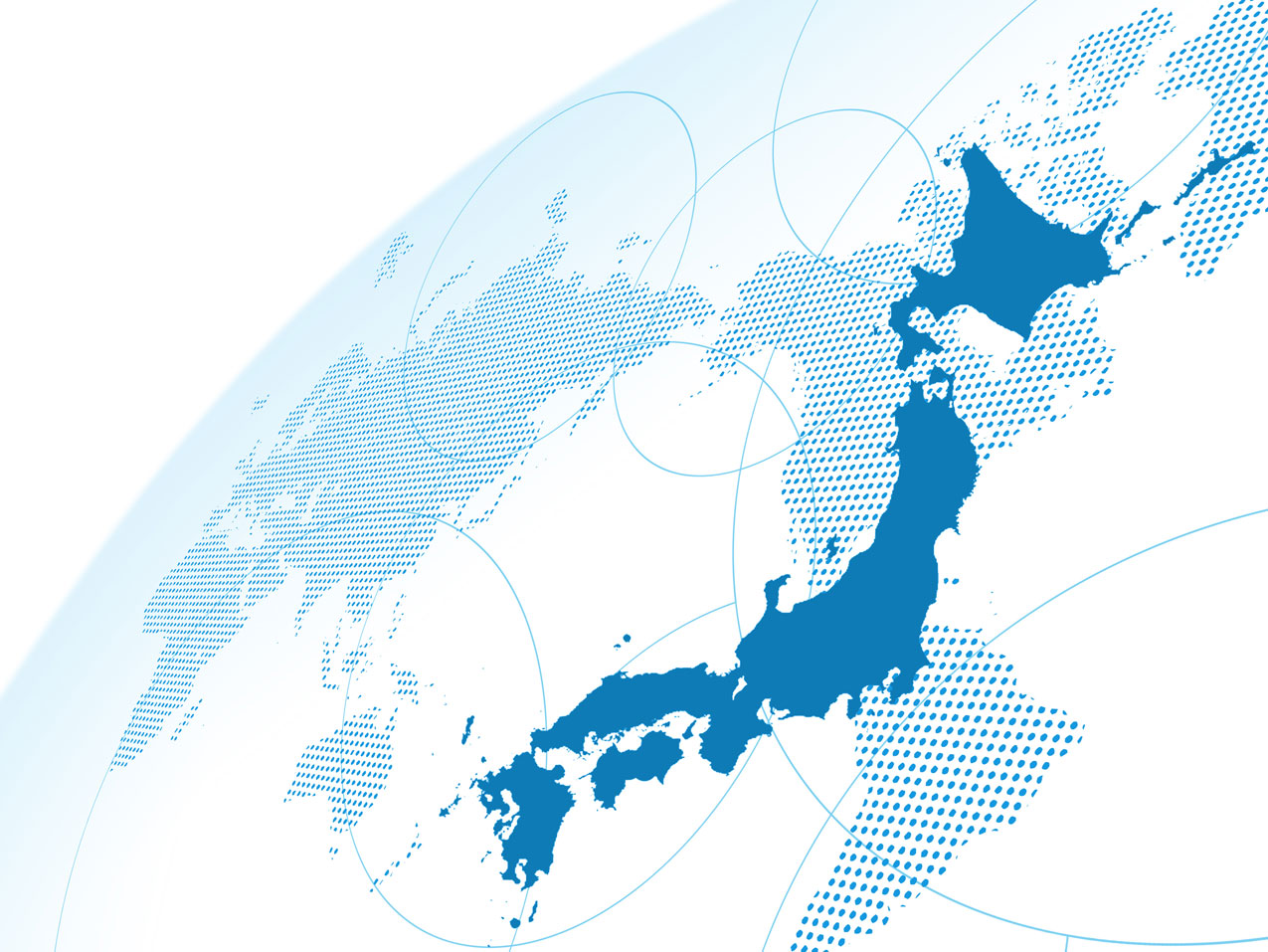 世界地図上の日本の位置図
